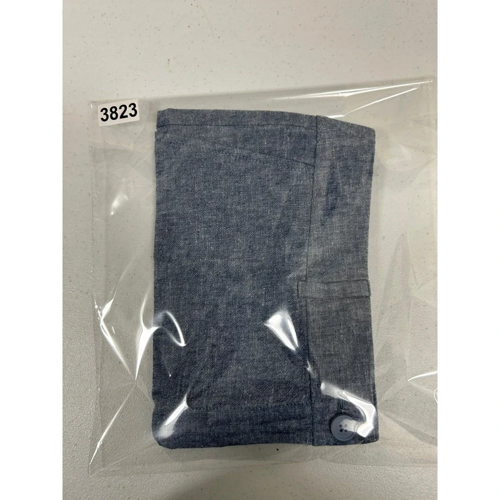LOFT Outlet Womens Blue Chambray Linen Blend 4 Inch Shorts Size 14 Mid Rise‎